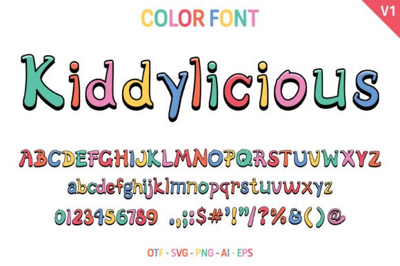Kiddylicious V1: The Playful Typeface for Kids' Campaigns